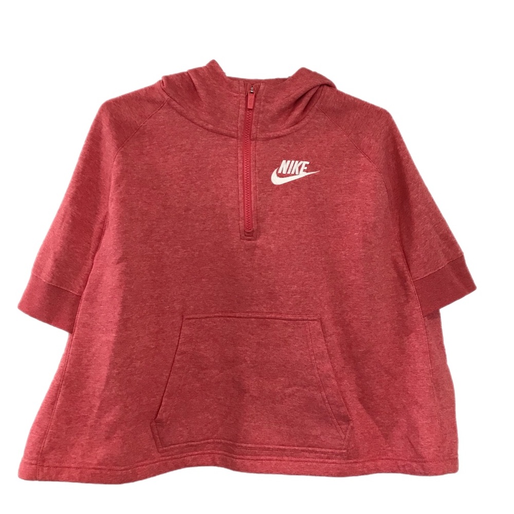 Nike Pink Pullover Half Zip Hooded Poncho - Picture 2 of 9